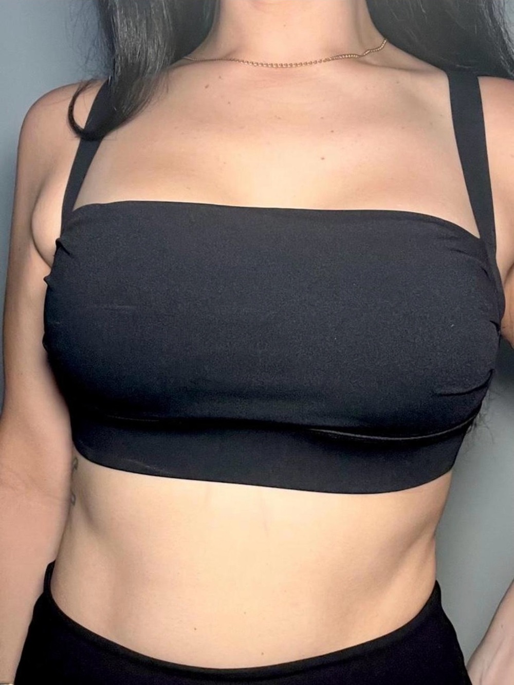 Black Strappy Open Back Sports Bra Size S